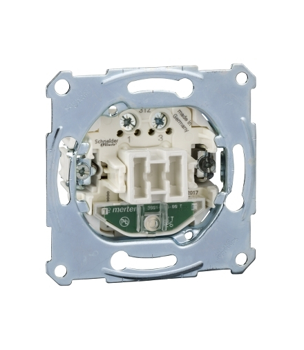 Merten mechanizm łącznika 2-biegunowego z sygnalizacją załączenia, podtynkowy, zaciski śrubowe