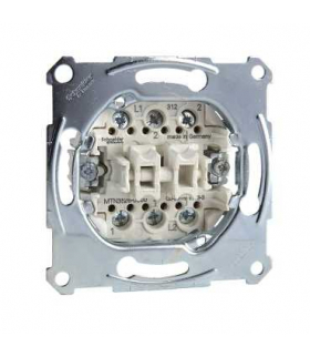 Merten Mechanizm łącznika podwójnego schodowego zacisk śrubowy 250VAC 16A