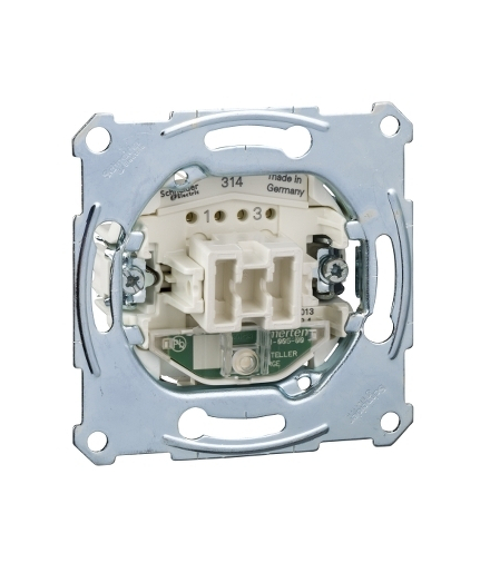 Merten mechanizm łącznika 2-biegunowego z sygnalizacją załączenia, podtynkowy, zaciski bezśrubowe MTN3602-0000