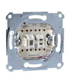 Merten Mechanizm łącznika podwójnego schodowego zacisk bezśrubowy 250VAC 16A