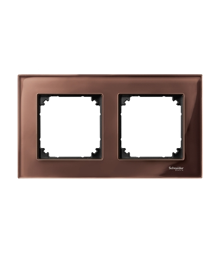 Merten Ramka M-Elegance szkło podwójna mahoniowy