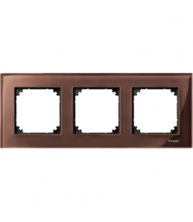 Merten Ramka M-Elegance szkło potrójna mahoniowy