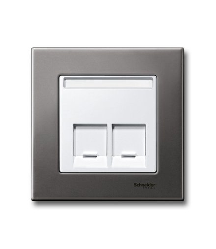 Merten Ramka M-Elegance metal pojedyncza szary metaliczny