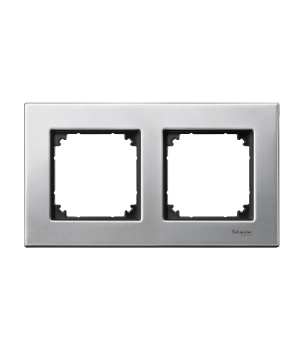 Merten Ramka M-Elegance metal podwójna srebrny platynowy