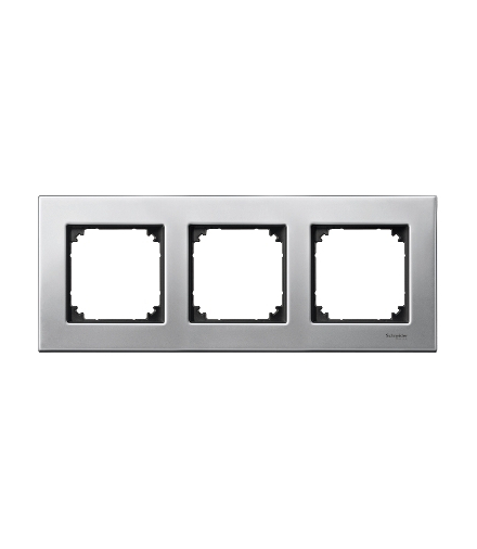 Merten Ramka M-Elegance metal potrójna srebrny platynowy