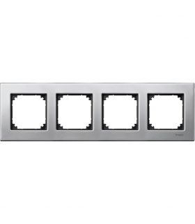 Merten Ramka M-Elegance metal czterokrotna srebrny platynowy