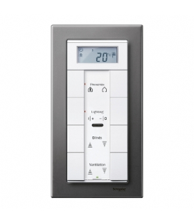 Merten Ramka M-Elegance metal podwójna bez poprzeczki szary metaliczny