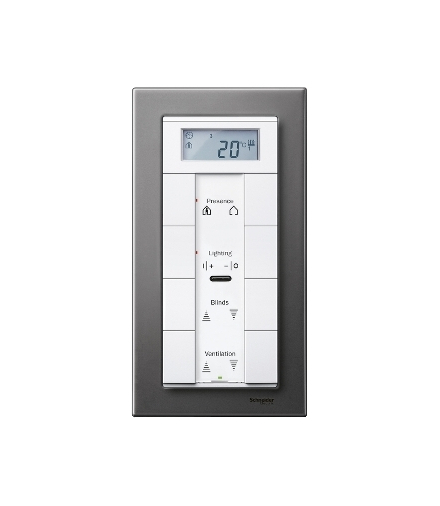 Merten Ramka M-Elegance metal podwójna bez poprzeczki szary metaliczny