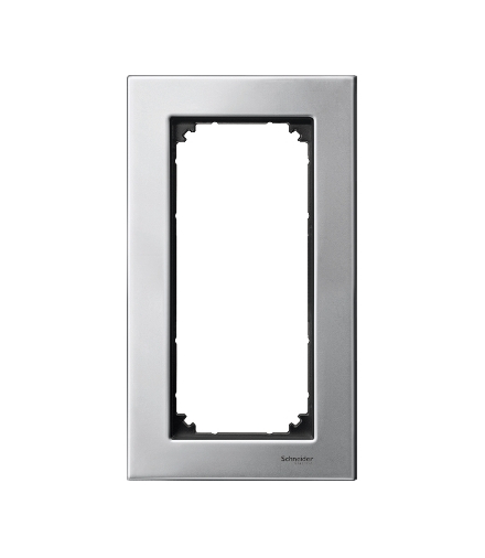 Merten Ramka M-Elegance metal podwójna bez poprzeczki srebrny platynowy