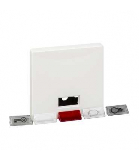 Merten Klawisz System D pojedynczy z dużym okienkiem biały polarny