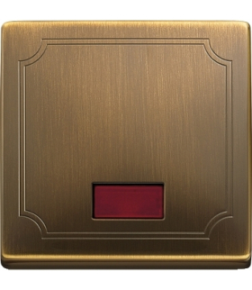 Merten Klawisz System D pojedynczy z dużym okienkiem mosiądz antyk