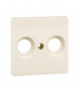 Merten Płytka centralna System M gniazda telewizyjnego gładka 2 otwory kremowy