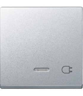 Merten Klawisz z lampką sygnalizacyjną i oznaczeniem „gniazdo”, aluminium, system M