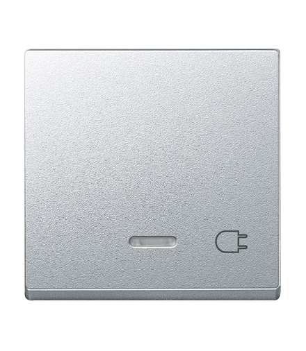 Merten Klawisz z lampką sygnalizacyjną i oznaczeniem „gniazdo”, aluminium, system M