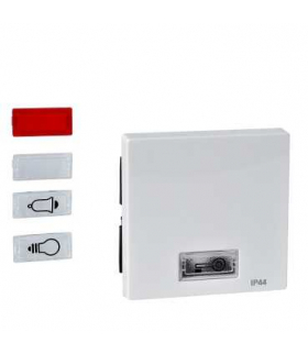 Merten Klawisz System M pojedynczy IP44 z dużym okienkiem biały polarny