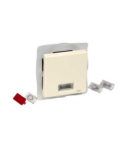 Merten Klawisz System M pojedynczy IP44 z dużym okienkiem kremowy