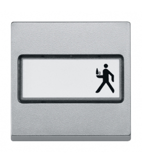 Merten Klawisz System M pojedynczy z polem opisowym aluminium