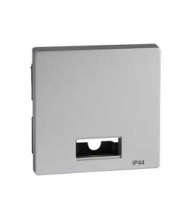 Merten Klawisz System M pojedynczy IP44 z dużym okienkiem aluminium