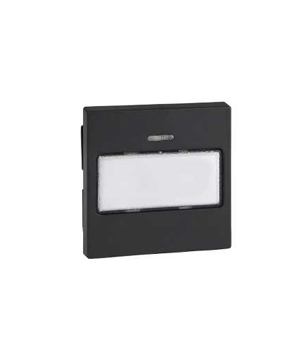 Merten System M, klawisz z polem opisowym i lampką sygnalizacyjną, antracyt