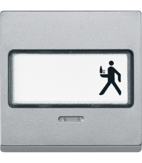 Merten Klawisz z polem opisowym i lampką sygnalizacyjną, aluminium, system M