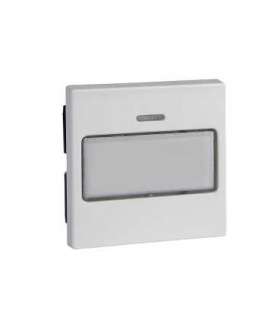 Merten System M, klawisz z polem opisowym i lampką sygnalizacyjną, biały active