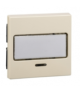 Merten System M, klawisz z polem opisowym i lampką sygnalizacyjną, kremowy