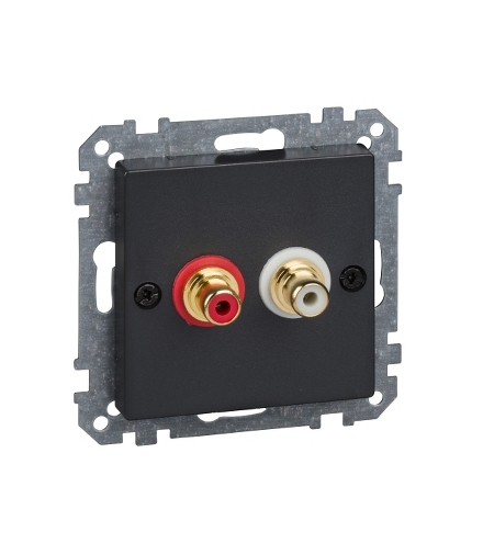 Merten Gniazdo wtykowe złącza audio, antracyt, system M