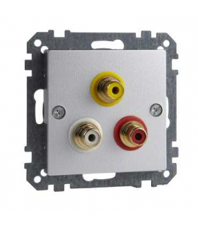 Merten System M, gniazdo wtykowe złącza audio/wideo, aluminium