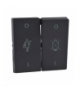 Merten Klawisz System M podwójny z symbolami dzwonka i sprzątania antracytowy