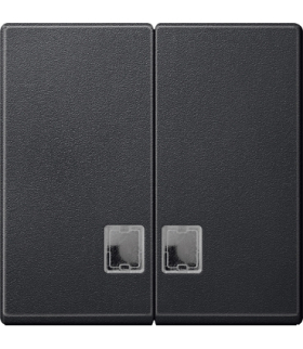 Merten Klawisz System M podwójny duże okienko antracytowy