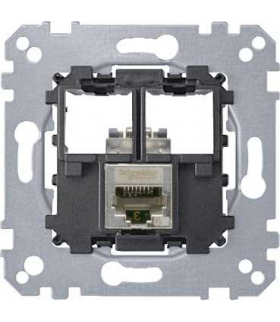 Merten Mechanizm gniazda teleinformatycznego komputerowe 1xRJ45 kat 6a f/stp