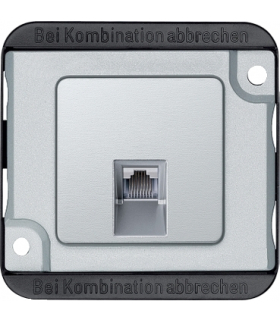 Merten Wandaloodporny - Mechanizm złącza telefonicznego RJ45, aluminium