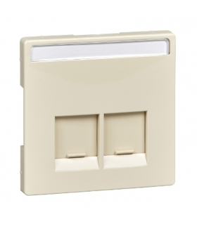 Merten Płytka centralna gniazd 2XRJ45,SE, kremowy S.D.