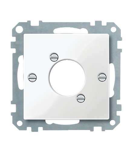 Merten System M, płytka centralna złącza audio XLR, biel polarna