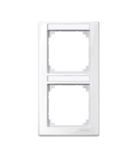 Merten Ramka M-Smart z polem opisowym Podwójna pionowa biały polarny