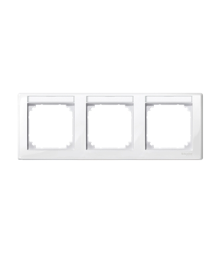 Merten Ramka M-Smart z polem opisowym potrójna pozioma biały polarny