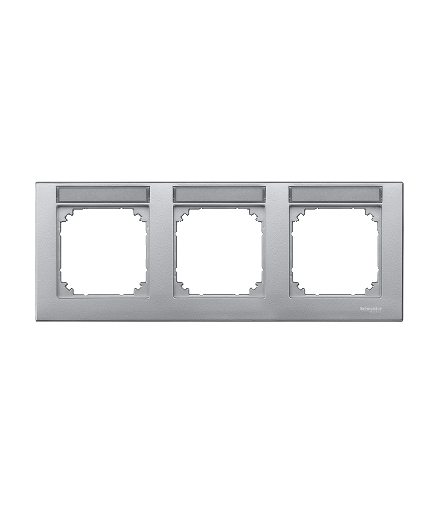 Merten Ramka M-Plan z polem opisowym potrójna pozioma aluminium