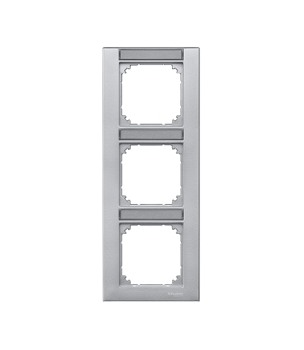 Merten Ramka M-Plan z polem opisowym potrójna pionowa aluminium