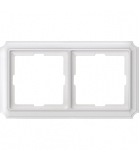 Merten Ramka Antique podwójna biały polarny