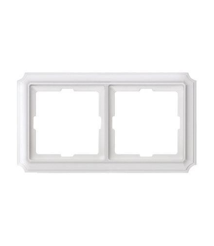 Merten Ramka Antique podwójna biały polarny