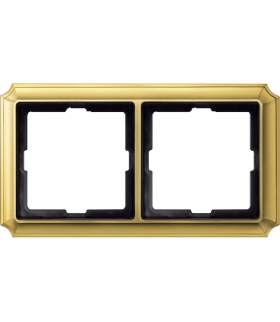 Merten Ramka Antique podwójna mosiądz polerowany