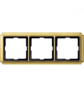 Merten Ramka Antique potrójna mosiądz polerowany