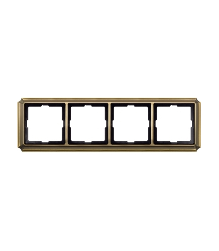Merten Ramka Antique czterokrotna mosiądz antyk