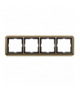 Merten Ramka Antique czterokrotna mosiądz antyk