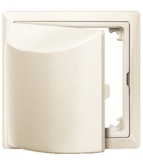 Merten Płytka centralna z pokrywą uchylną System D gniazda DIN41524 kremowy