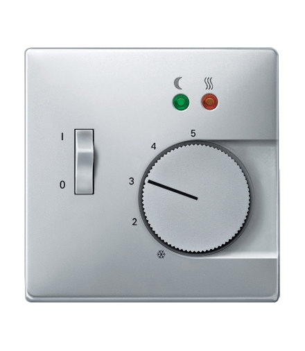 Merten Płytka centralna regulatora temperatury + przełącznik,ALU.,SYS. DES.