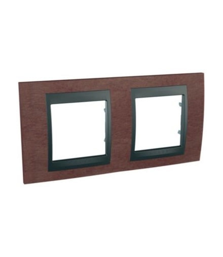 Unica, ramka 2-krotna pozioma, tobacco Schneider MGU66.004.2M4