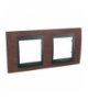 Unica, ramka 2-krotna pozioma, tobacco Schneider MGU66.004.2M4