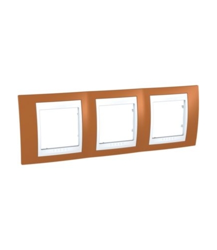 Unica Plus Ramka 3-krotna pozioma ugier pomarańczowy Schneider MGU6.006.869