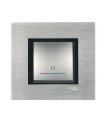 Unica Top Łącznik 1-biegunowy z podświetleniem aluminium Schneider MGU50.201.30NZ